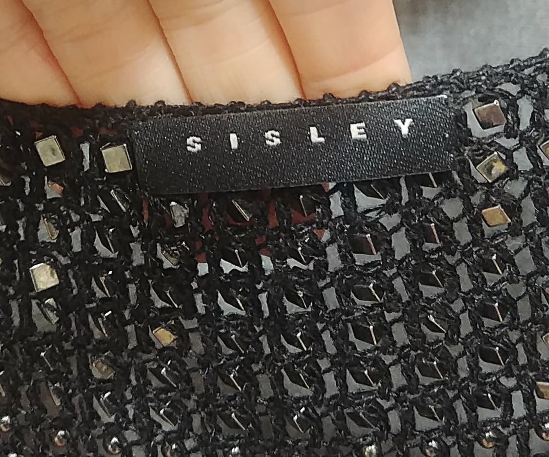 SISLEY 시슬리 스터드 비즈 가디건/블랙 상품이미지4