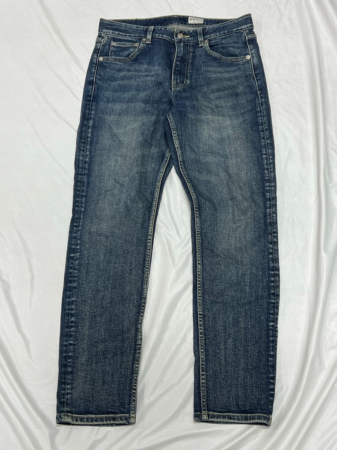 (29) MOD9 슬림핏 중청 데님 팬츠 상품이미지1