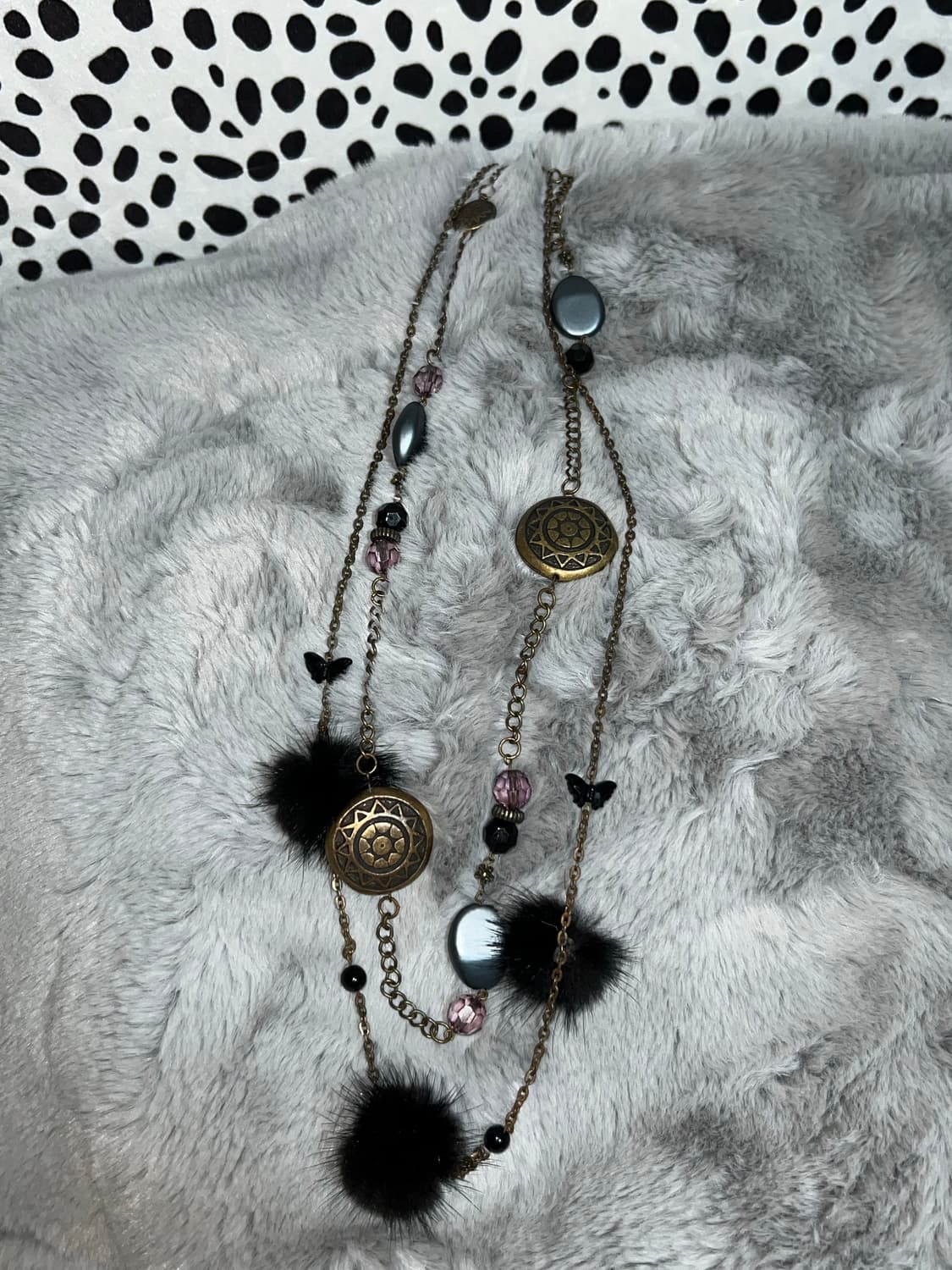 오리엔탈 페어리 에스닉 퍼 목걸이 상품이미지3