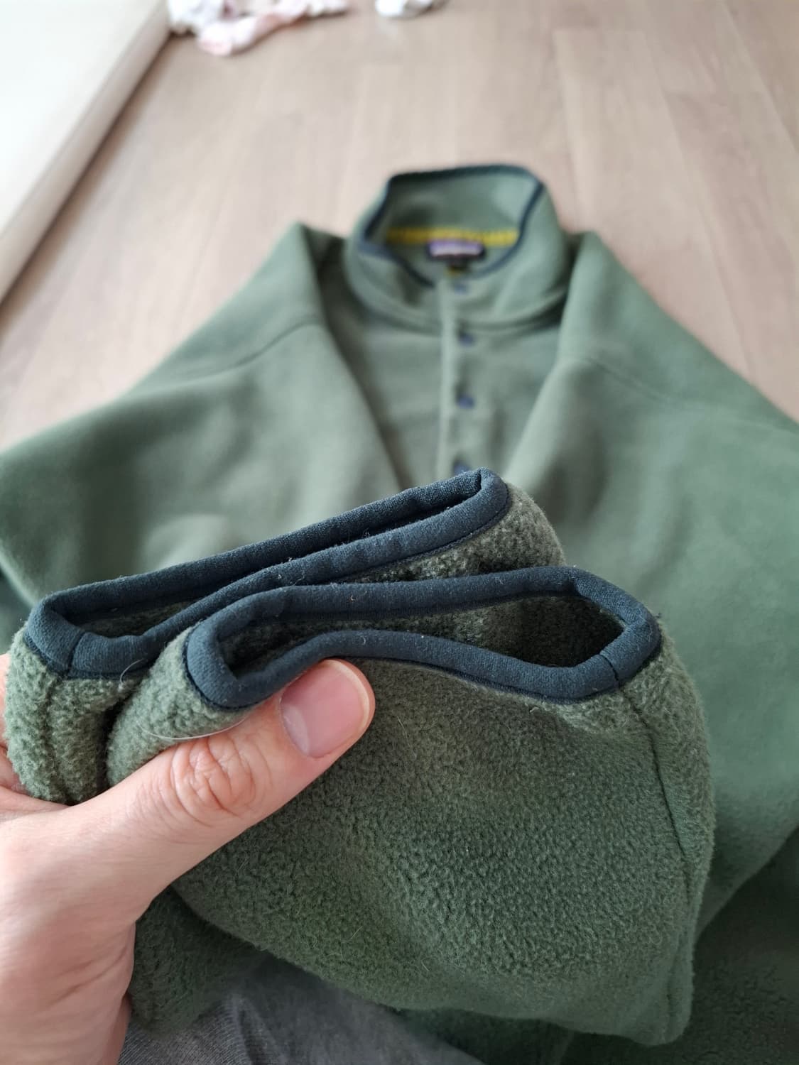 L 파타고니아 신칠라 헤비웨이트 플리스 풀오버 올리브 카키 그린 상품이미지4