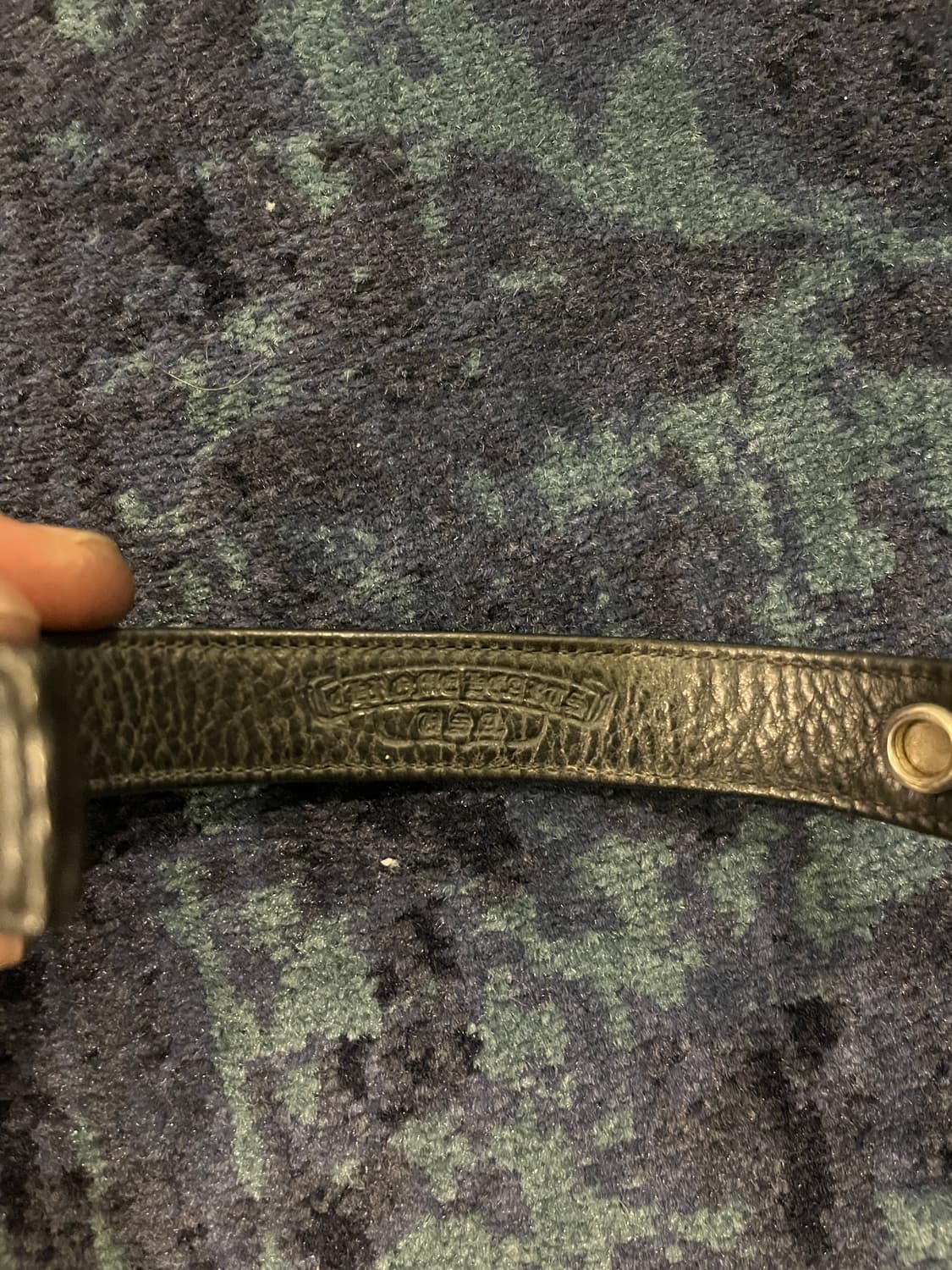 크롬하츠 3버튼 크로스 가죽 팔찌 상품이미지3