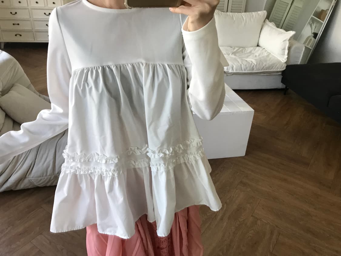 vintage ruffle top 상품이미지5