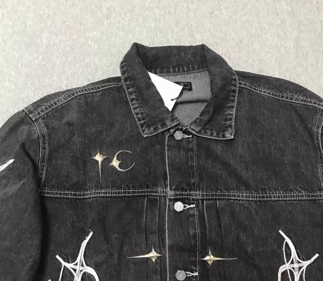 떠그 클럽 트라이벌 트리 데님 자켓 블랙 상품이미지2