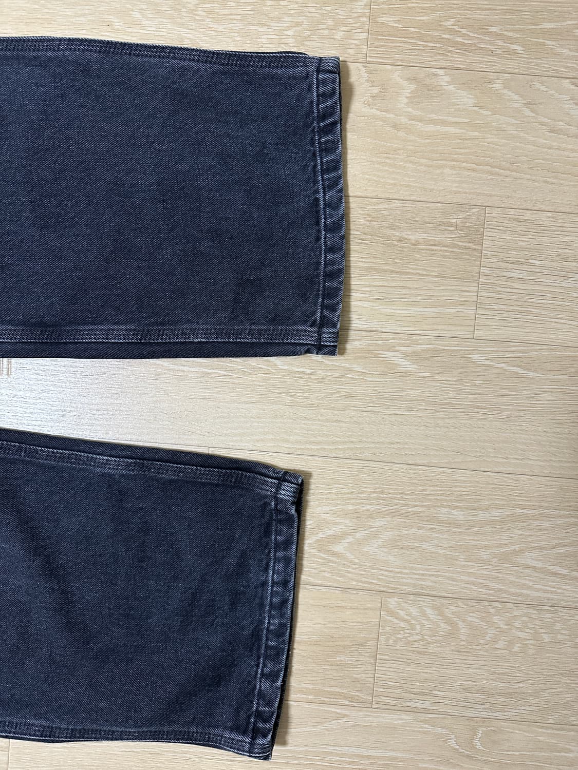 칼하트wip 더블니 팬츠 스미스 31 블랙 스톤 워시드 상품이미지3