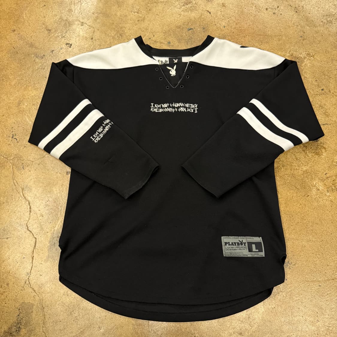 [정품/L] 아임낫어휴먼비잉 플레이보이 럭비티 b10 상품이미지2
