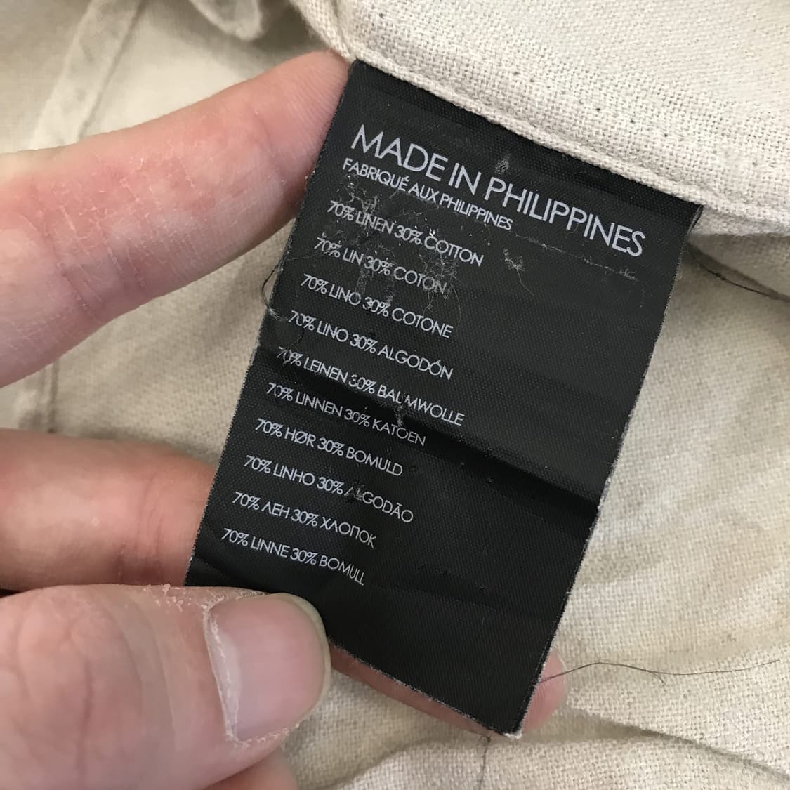 클럽모나코 린넨 코튼셔츠 아이보리 [L] 상품이미지6