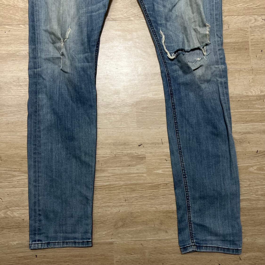 디젤 워싱 데미지 디스트로이드 데님팬츠 청바지 [중청] 34 상품이미지3