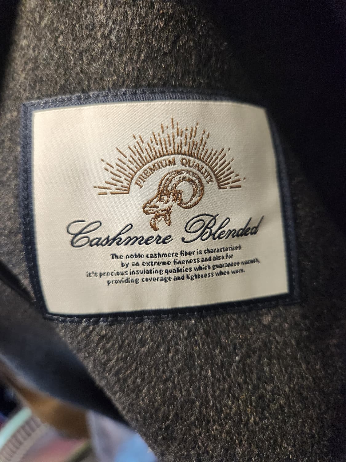 지오지아 캐시미어(31%) 블렌디드 오버 롱코트 M 상품이미지4