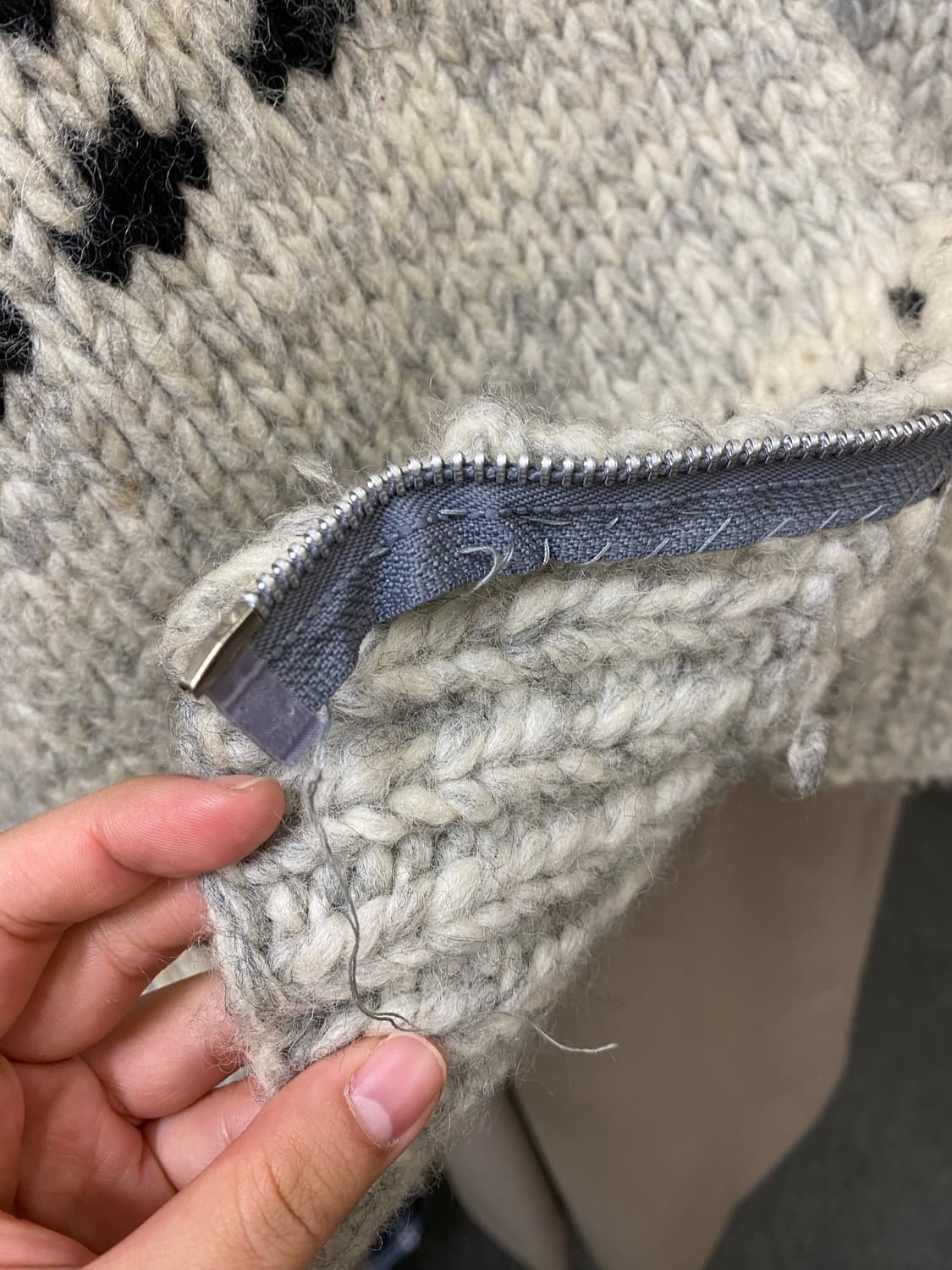 빈티지 코위찬 니트 집업 상품이미지8