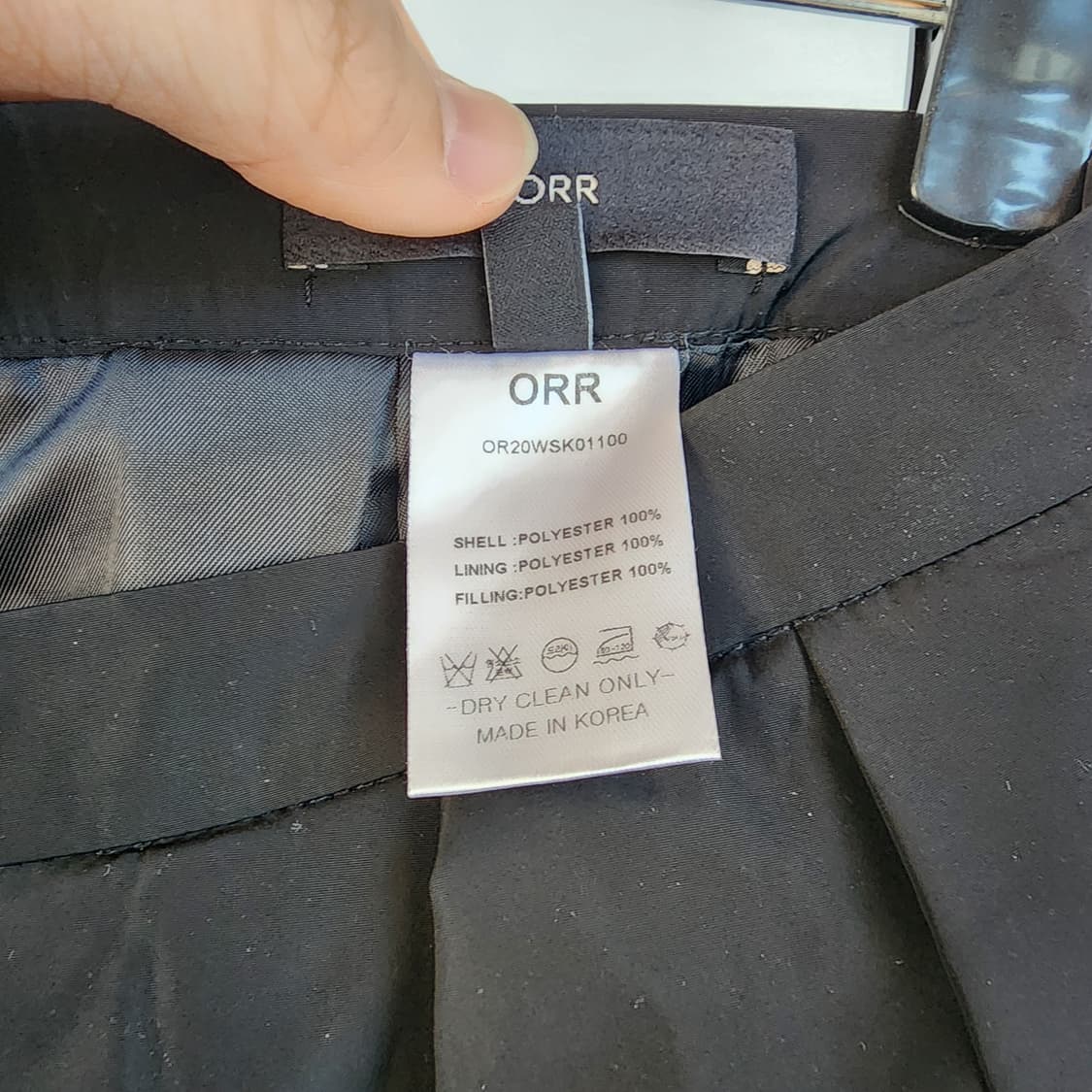 ORR 블랙 플리츠 롱 스커트 상품이미지8