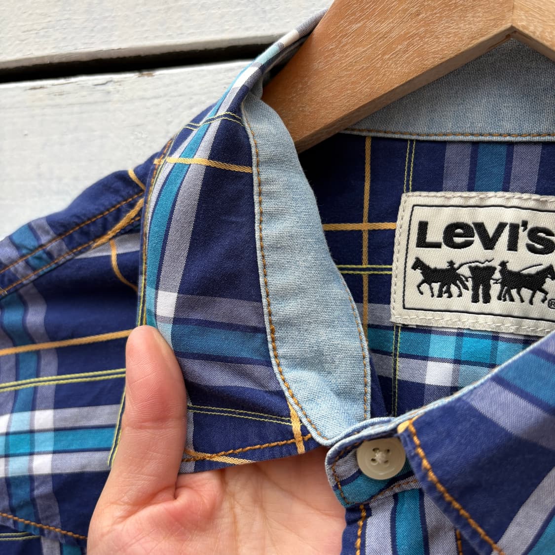 Levi’s 리바이스 체크 웨스턴 반팔 셔츠 상품이미지5