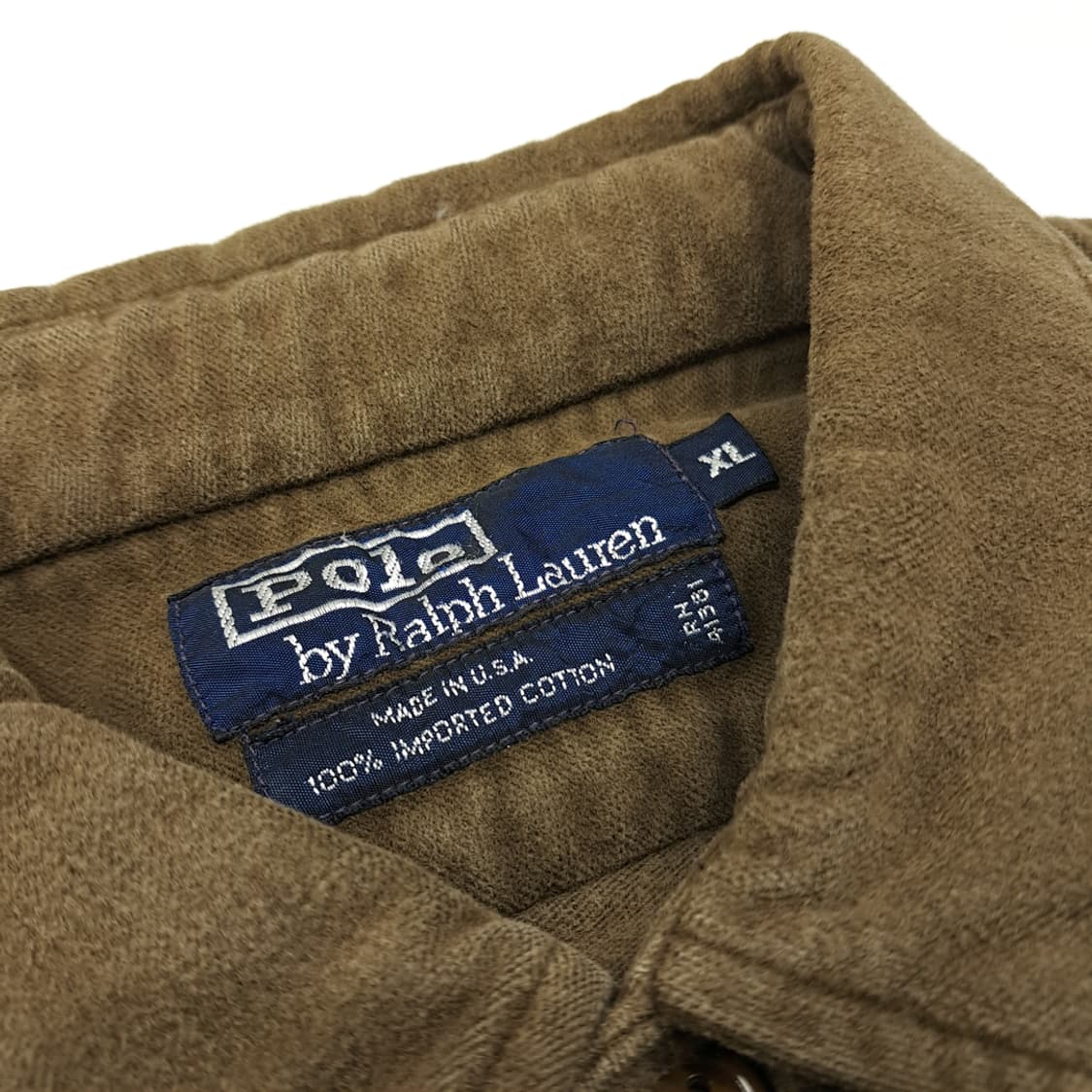 CL161 폴로 미국판 80s블루라벨 샤모아 브라운 셔츠 상품이미지3