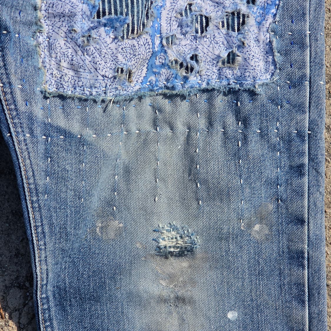 S.O/ 패치워크, 자수 커스텀 팬츠 상품이미지4