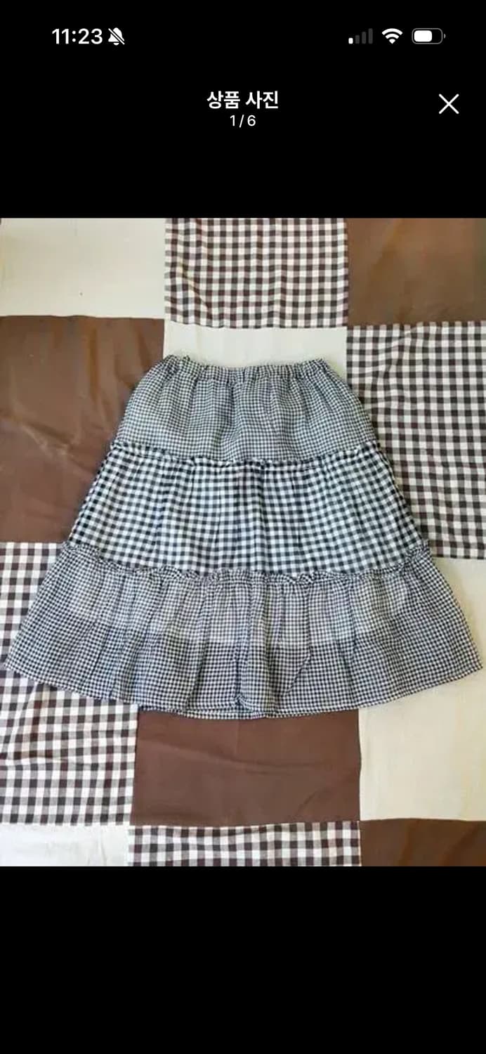 일본 빈티지 체크 스커트 상품이미지1
