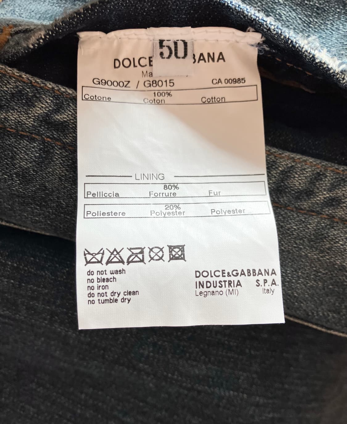 돌체앤가바나 토끼털 데님자켓 상품이미지7