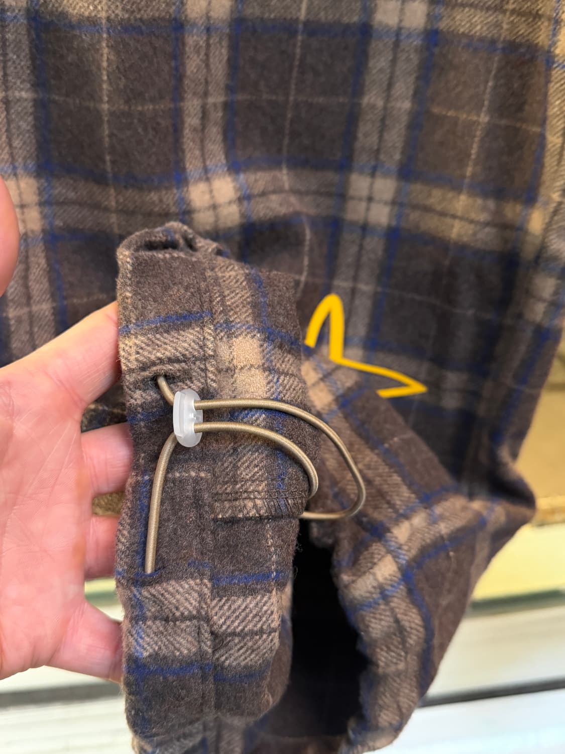 Jikoo 지쿠 체크 와이드 밴딩 팬츠 L 상품이미지8