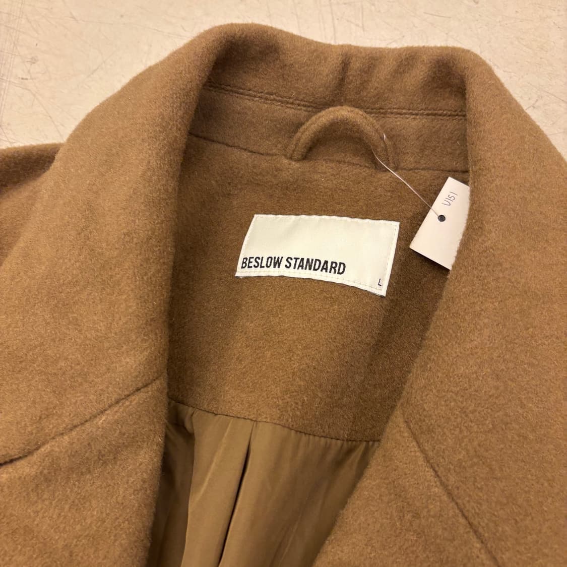 비슬로우 브라운 더블 롱코트 상품이미지3