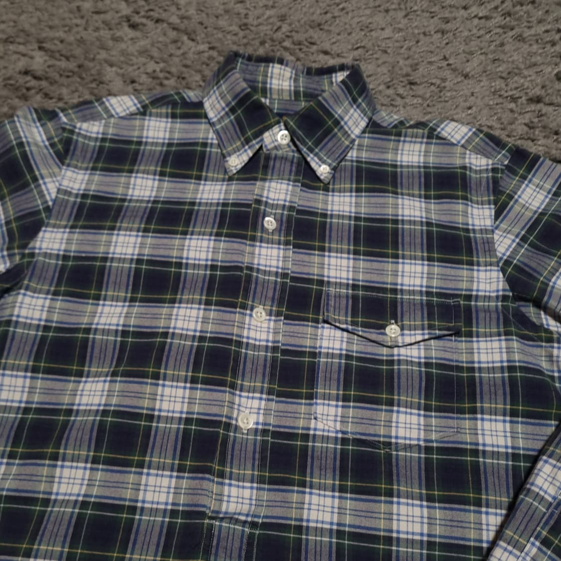 폴로 랄프로렌 체크 셔츠 하프 아노락 S 95 긴팔 빈티지 상품이미지3