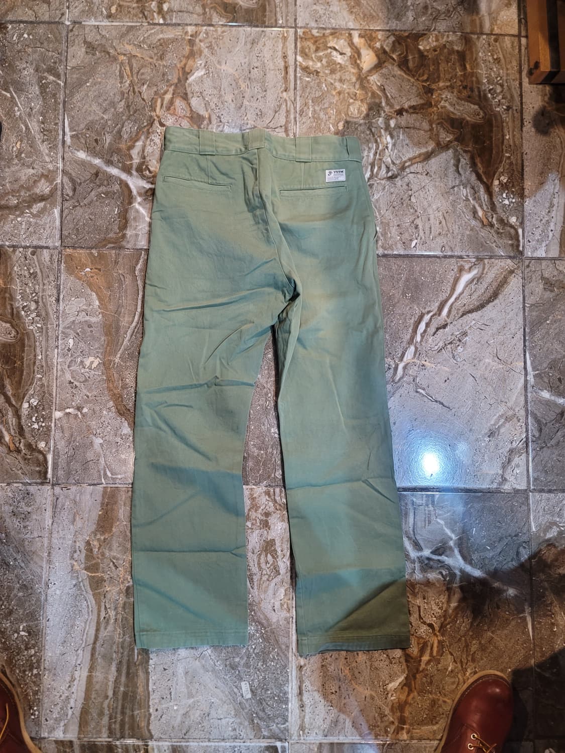 비즈빔 올리브 그린 색상 면바지 상품이미지2