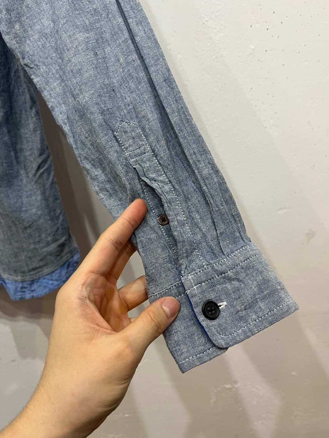 CIAO PANIC 린넨 블렌디드 샴브레이 에스닉 셔츠 상품이미지6
