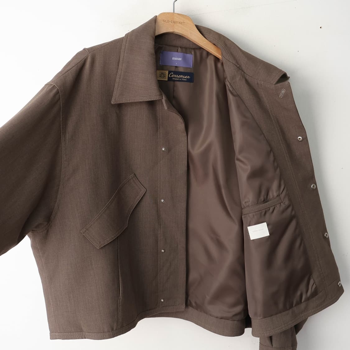 100/미나브 아뜰리에 오버핏 크롭 카르맨 자켓 상품이미지6