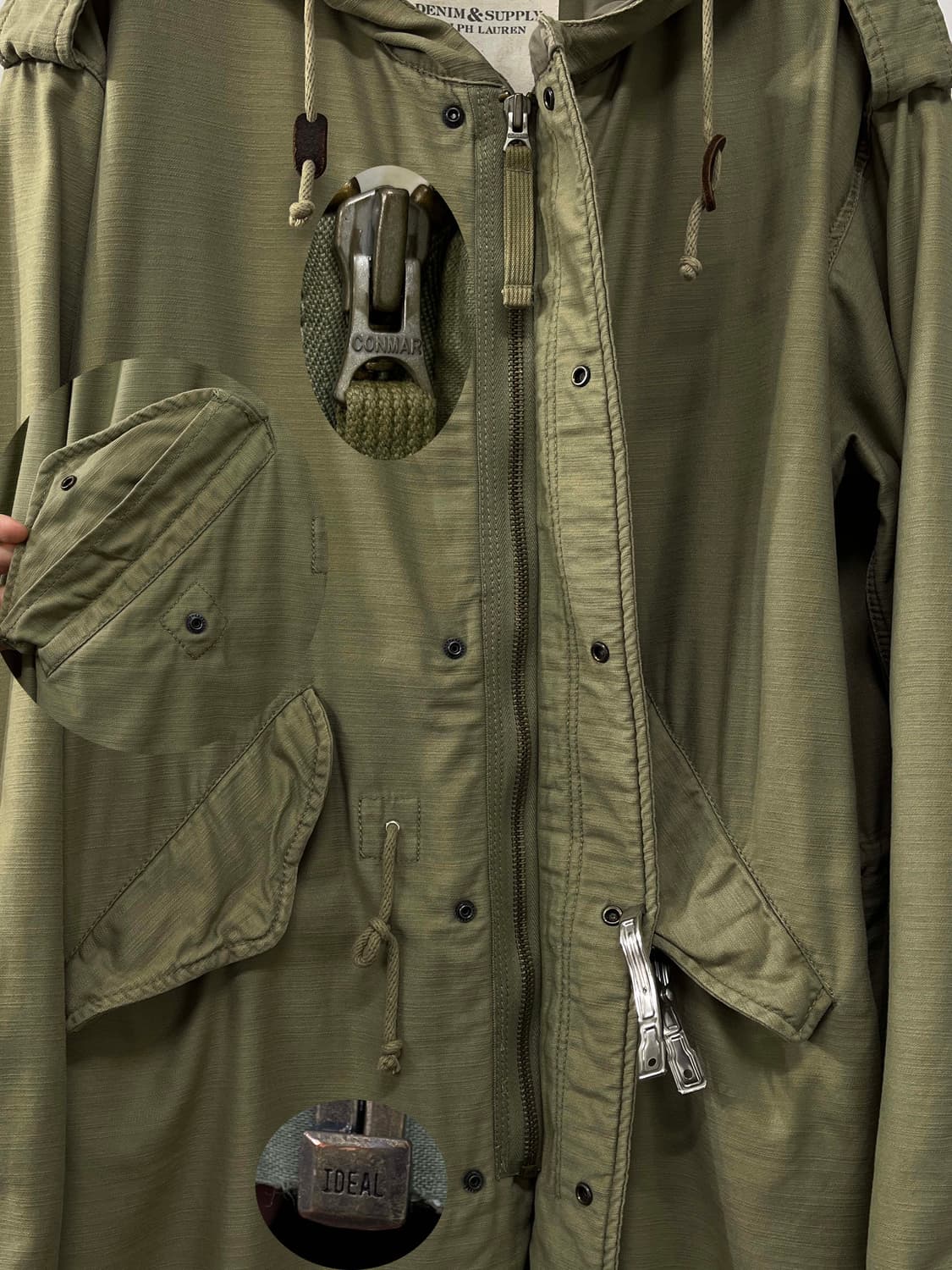 폴로 랄프로렌 M-51 페인티드 올리브 피쉬테일 파카 자켓 상품이미지5