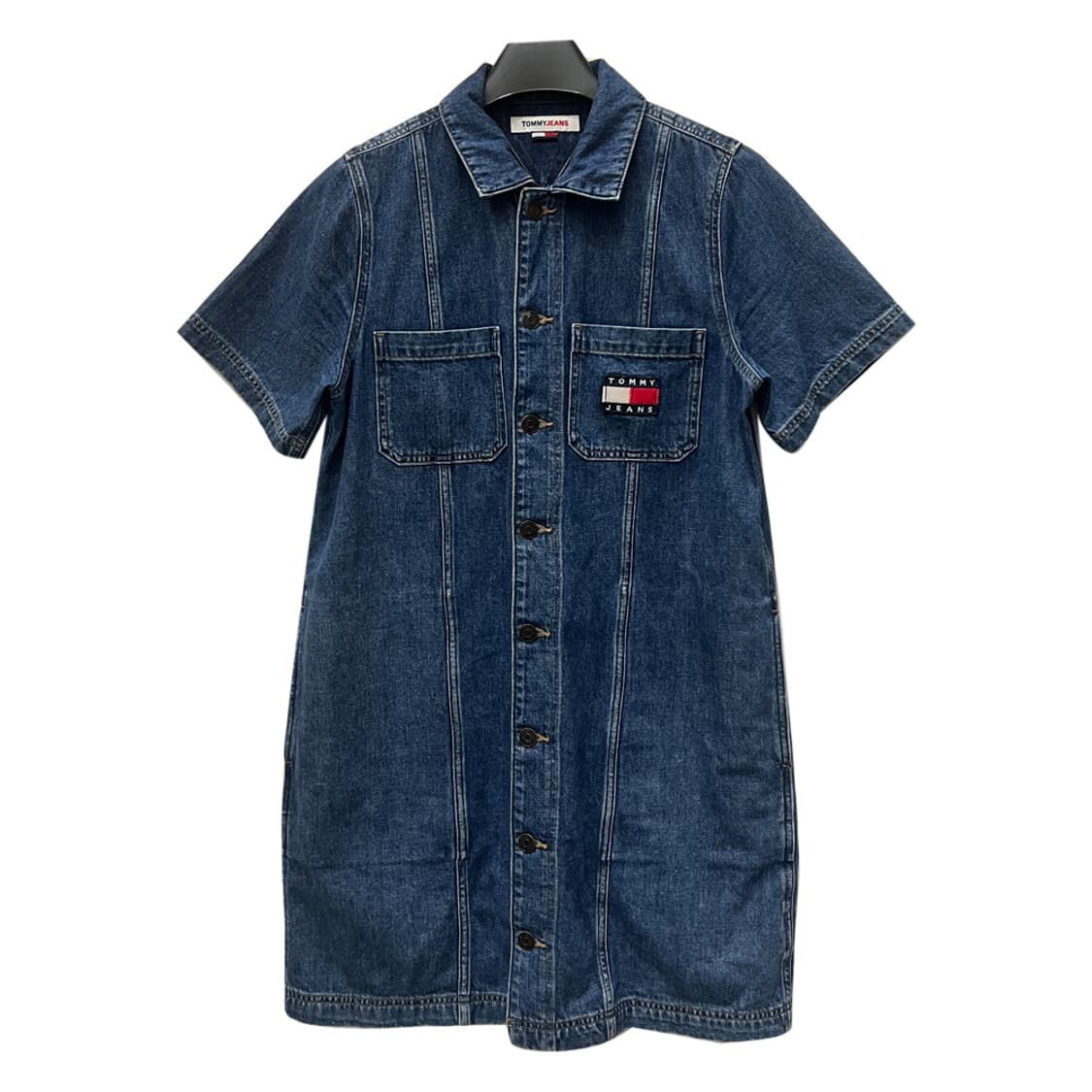 타미 진스 데님 스트럭처 미니 원피스 M 상품이미지1