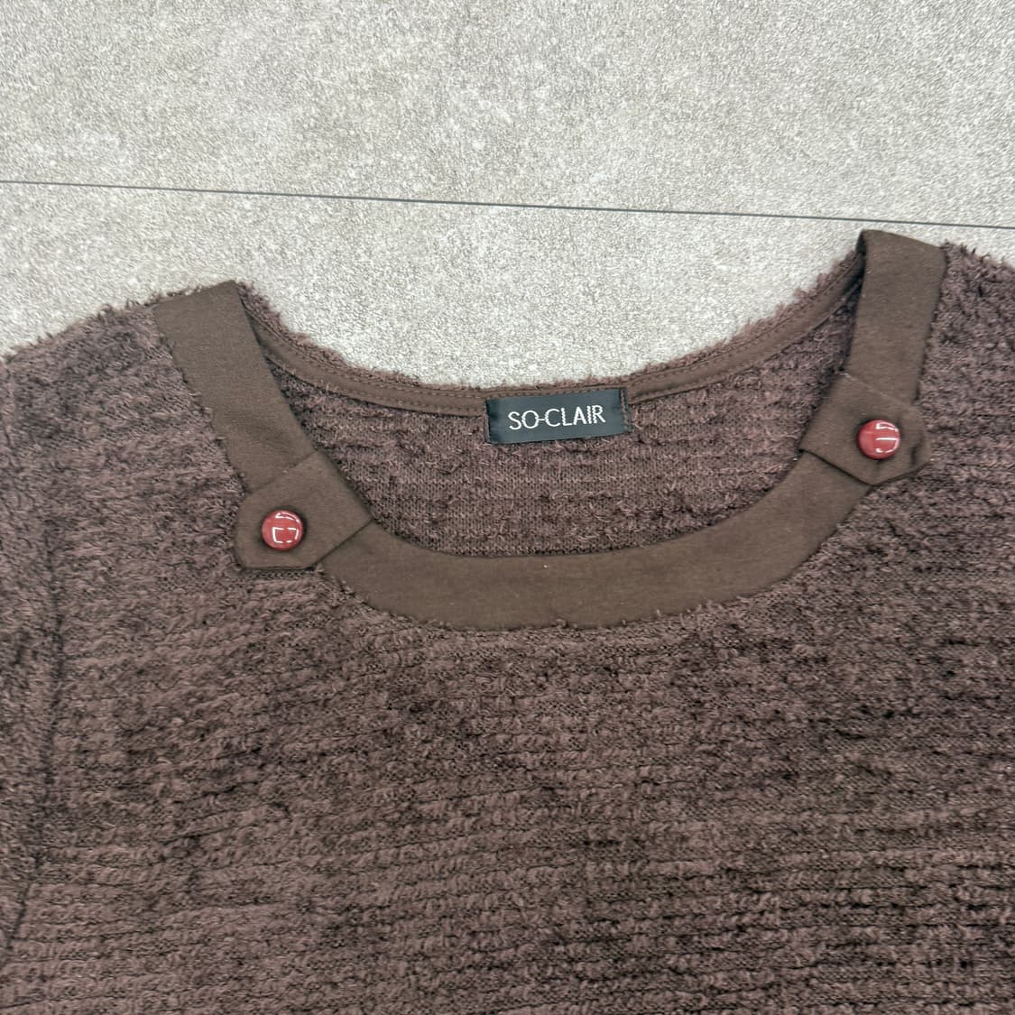 do-clai 부클 반팔 니트 블라우스 상품이미지5