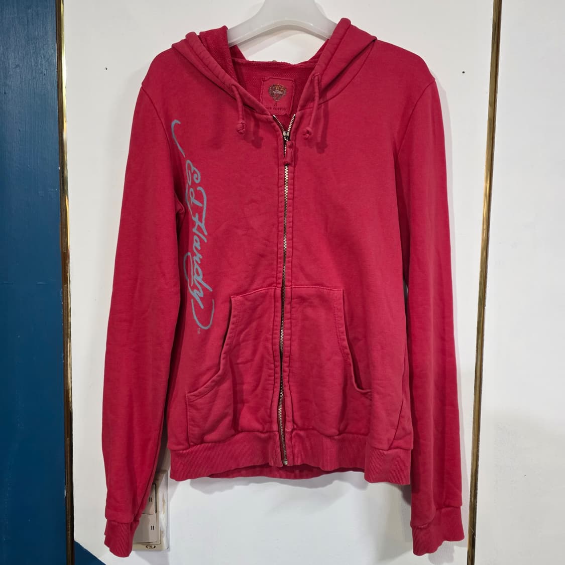 에드하디 y2k 빈티지 펑크 핑크 후드집업 S 상품이미지2