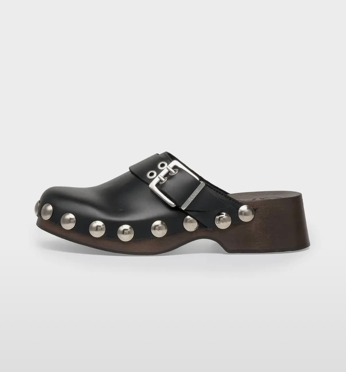 가니 스터디드 레더 뮬 - 블랙 / S1793099 상품이미지1