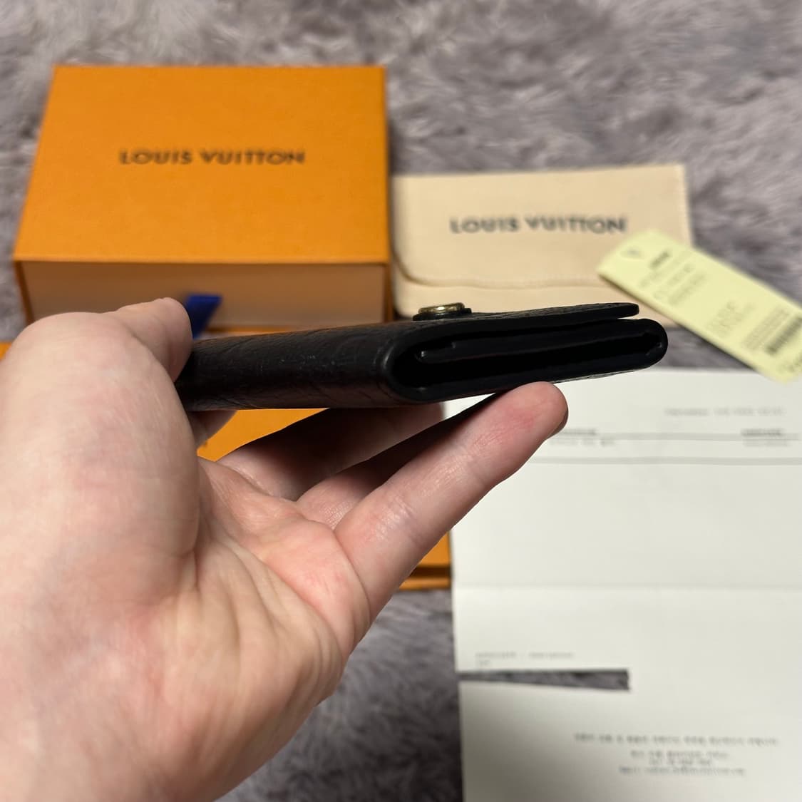 [풀구성] 루이비통 앙프렝뜨 카드지갑 블랙 상품이미지7