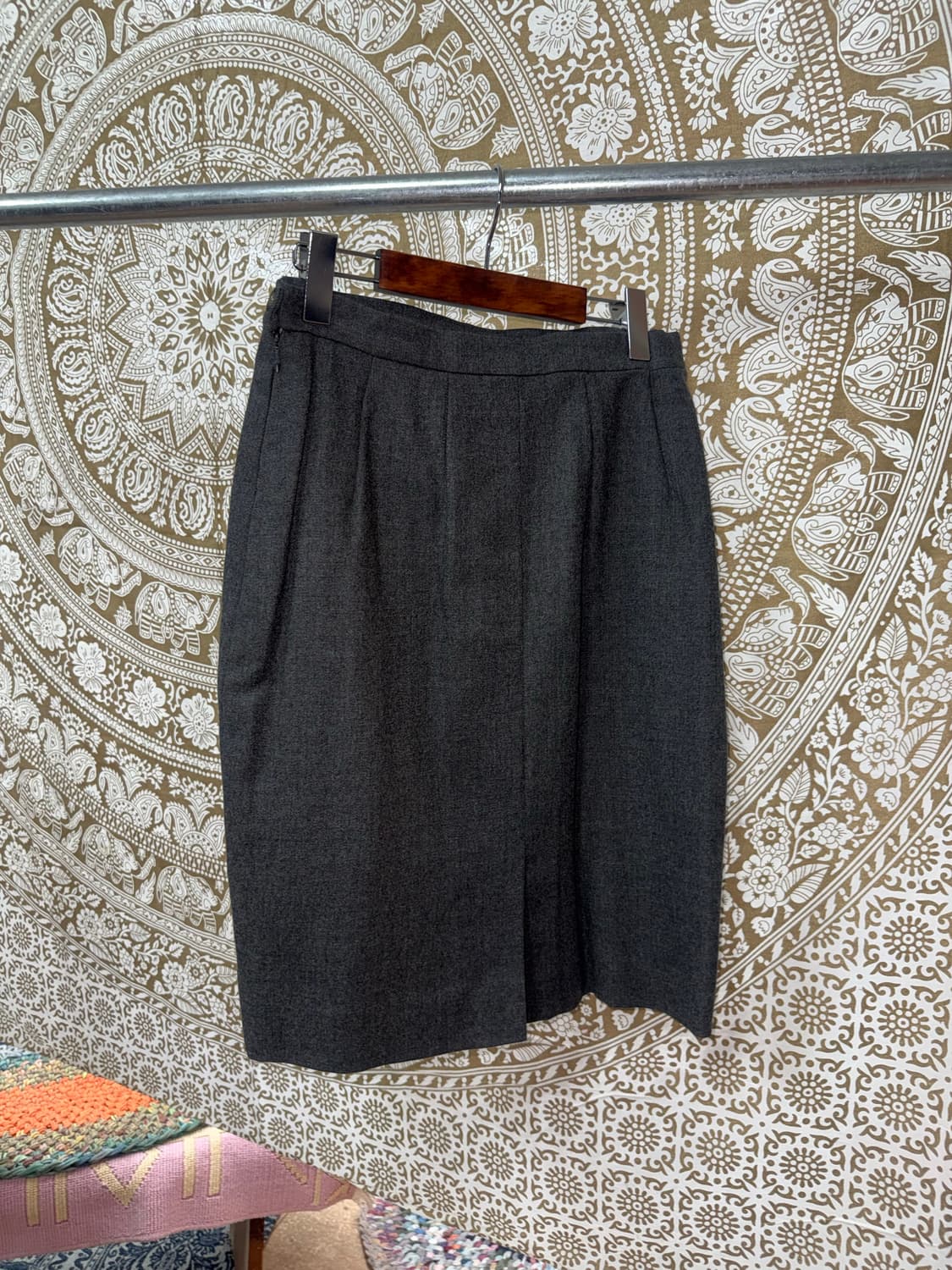 버버리 빈티지 차콜 미디스커트  상품이미지3