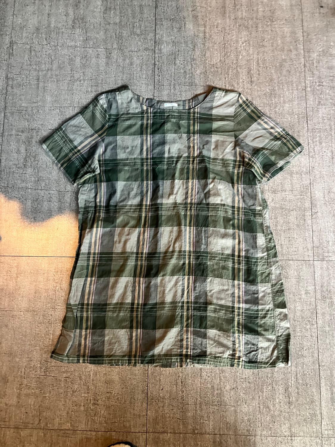 일본빈티지 Persodea 하구미모리걸 할메카지 잔체크 미디원피스 상품이미지1