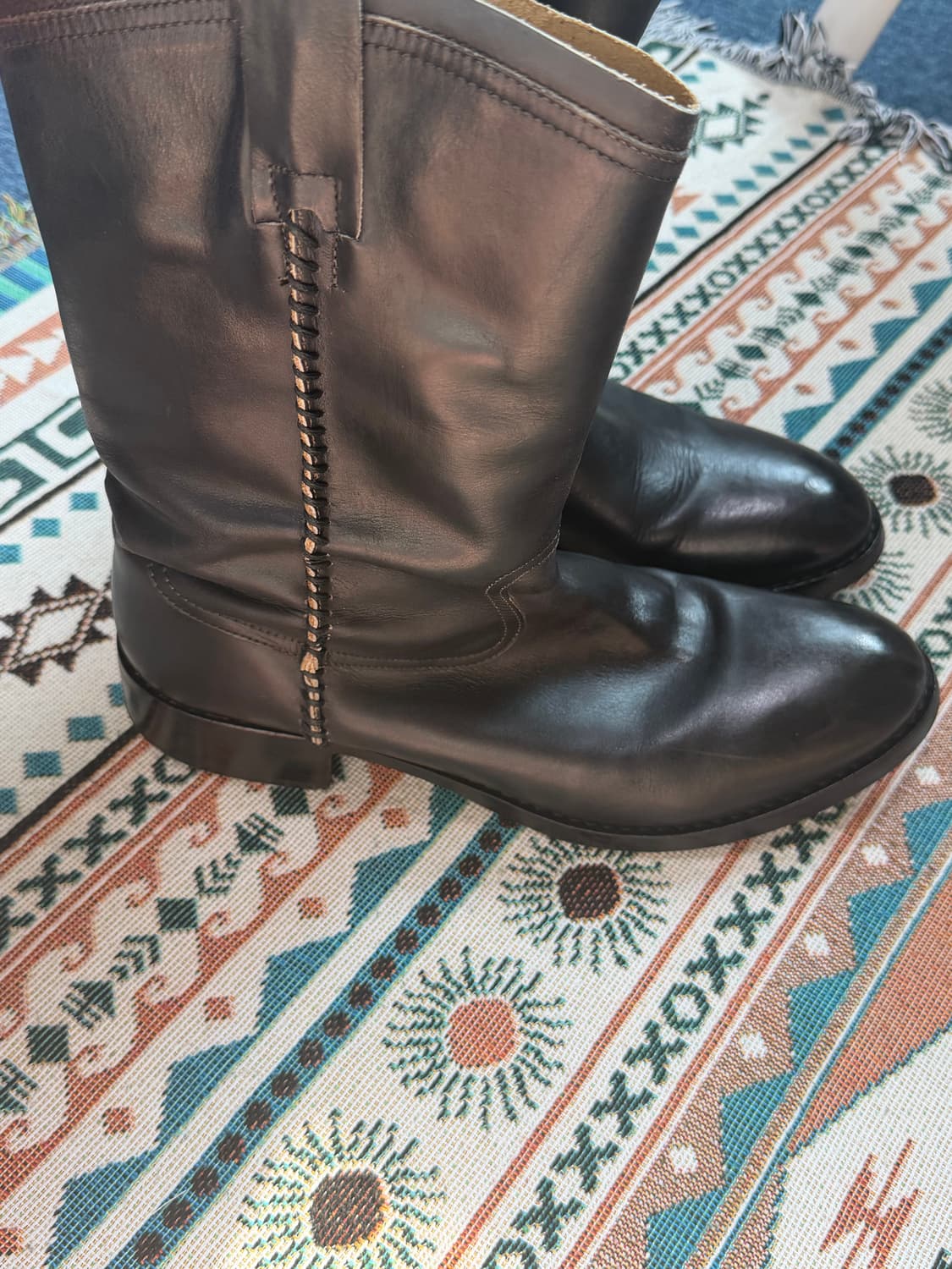 이태리 레더 수제 웨스턴 부츠 42 상품이미지3