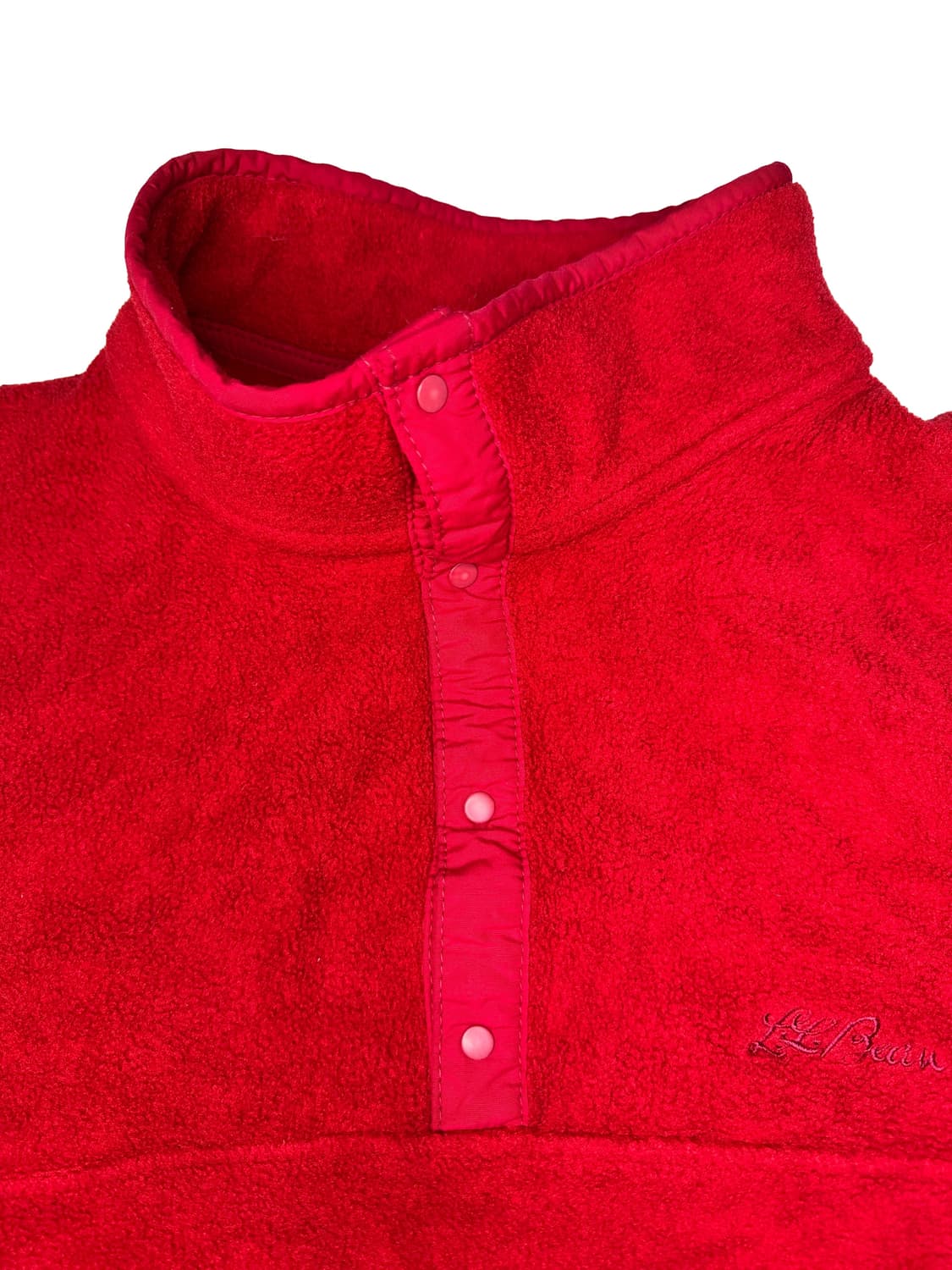 빈티지 90s 엘엘빈 LLbean 스냅 플리스 레드 XL 상품이미지2