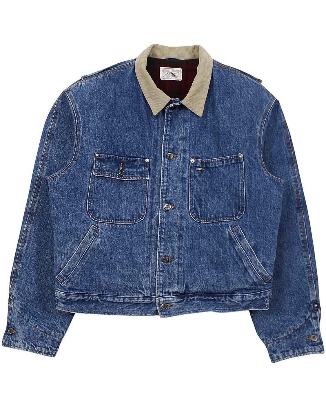 1990s USA 폴로랄프로렌 던가리 데님 자켓 빈티지 미국제 블랭킷 상품이미지1
