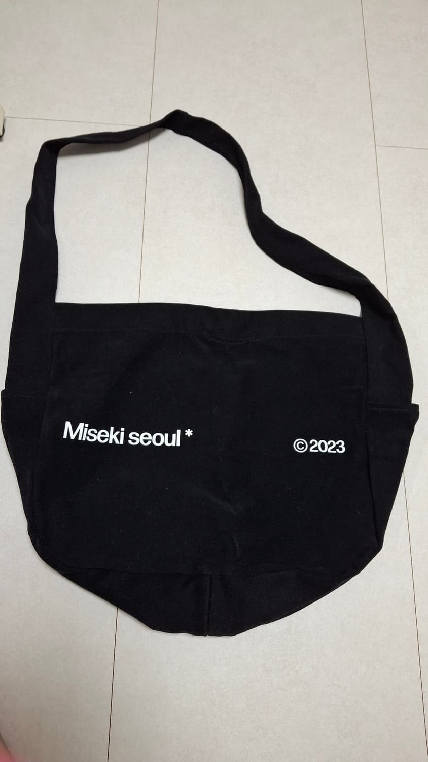 새상품) Cotton big crossbag BLACK 상품이미지2