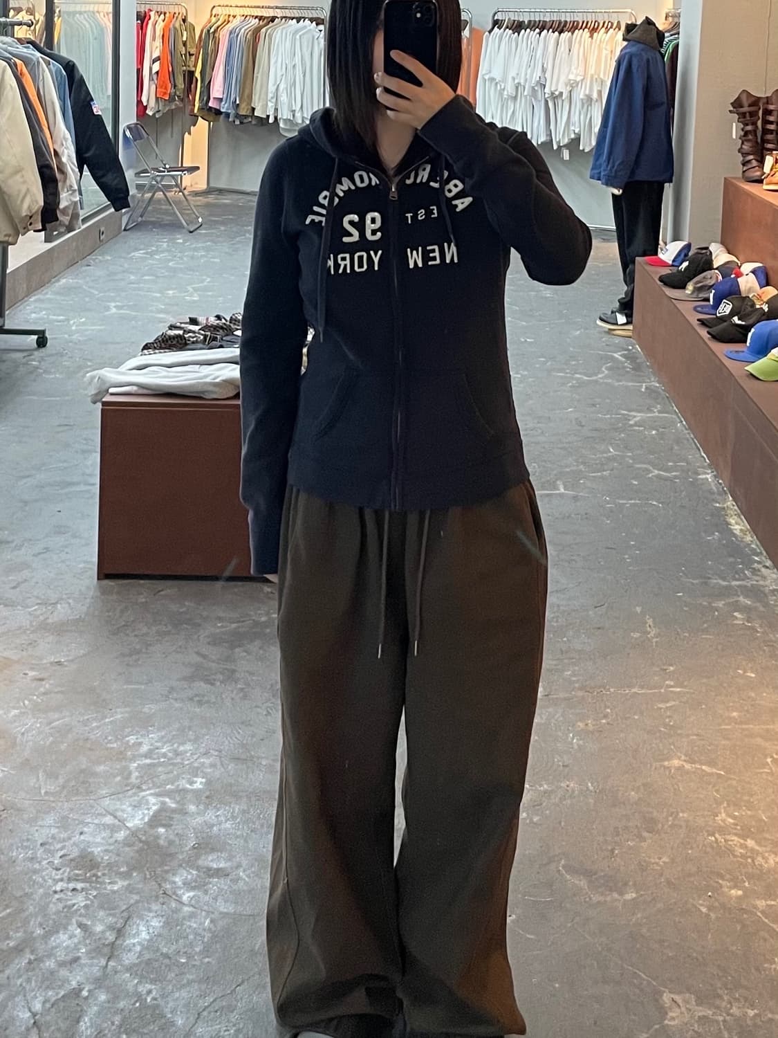 아베크롬비 네이비 로고패치 후드집업 H1249 상품이미지1