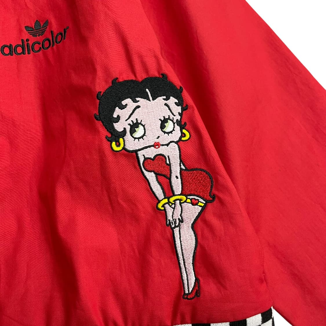 아디다스 X 베티붑 체커보드 레드 자켓 90 상품이미지7