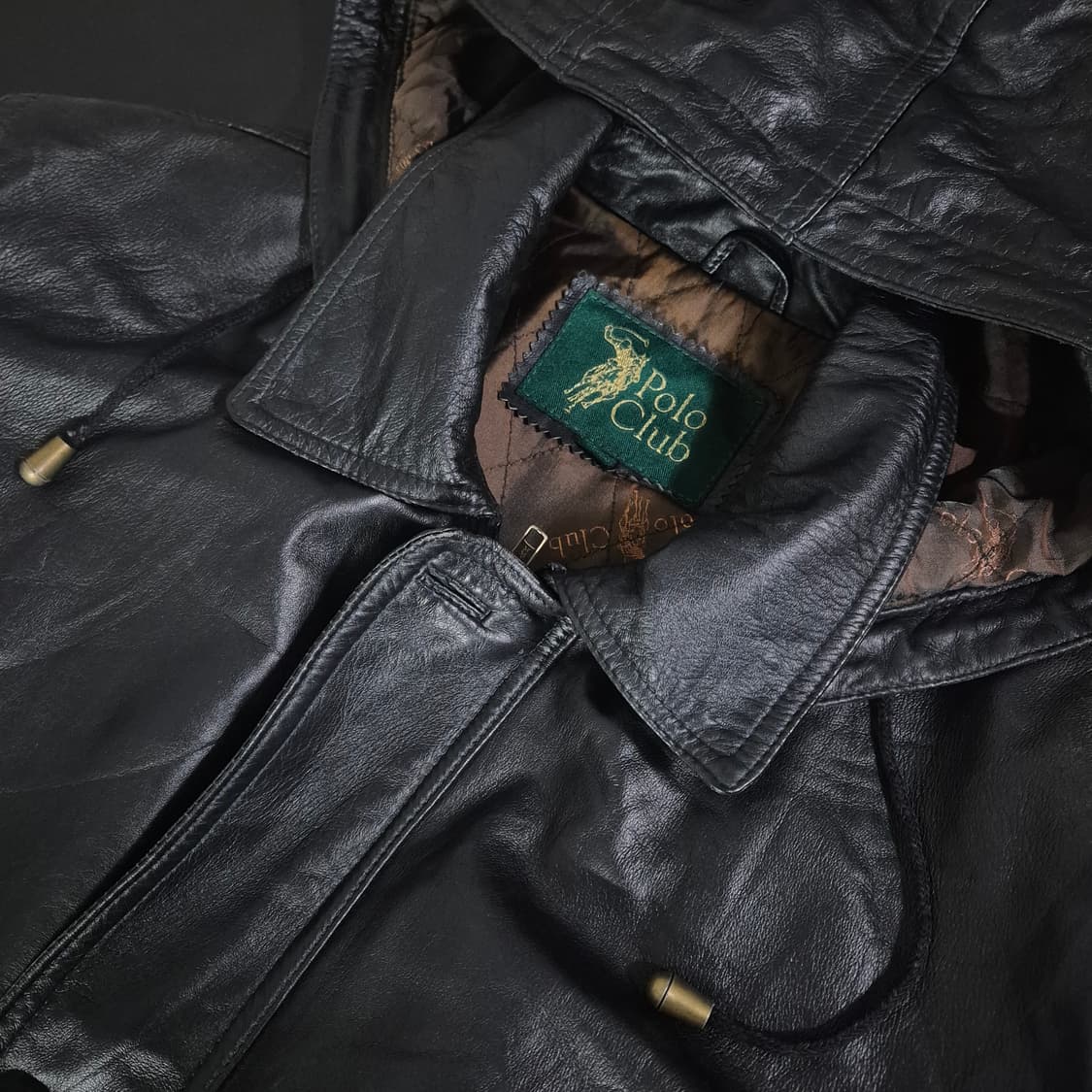 폴로클럽 리얼 레더 후드 자켓 M사이즈 상품이미지4