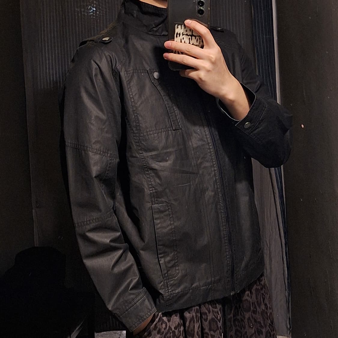 리바이스 시그니처 블랙 체스트포켓 하이넥 캐주얼 바람막이 자켓 M 상품이미지1