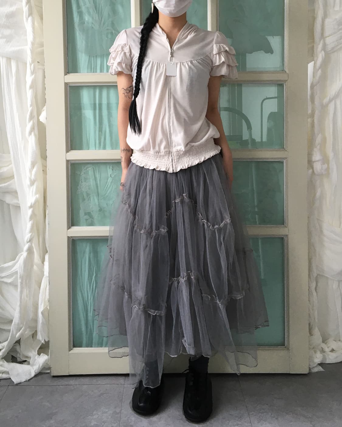 Frill point hood zip up 상품이미지1