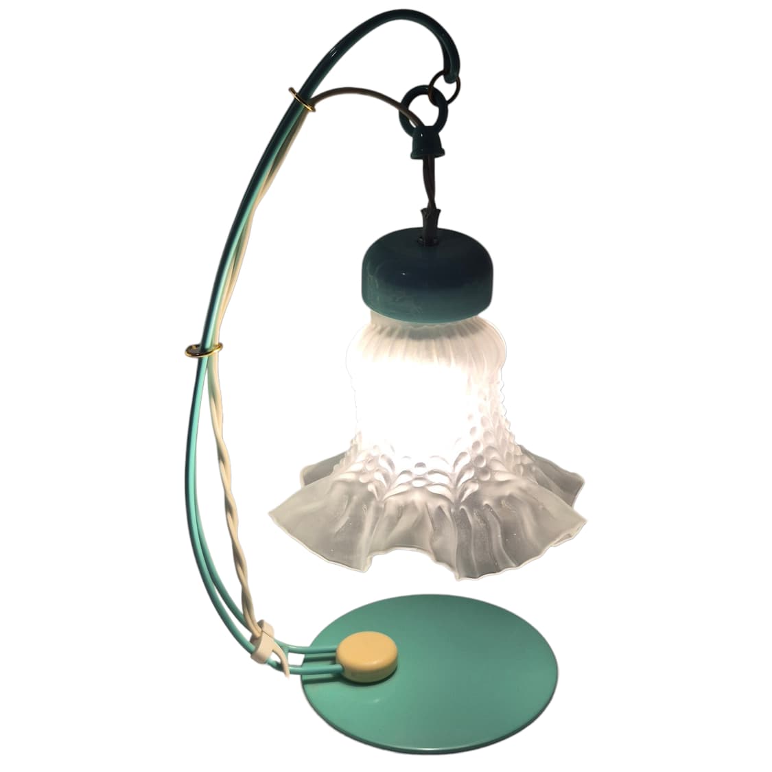 70s 히카리 프릴 불투명 쉐이드 민트 호롱 램프 상품이미지1