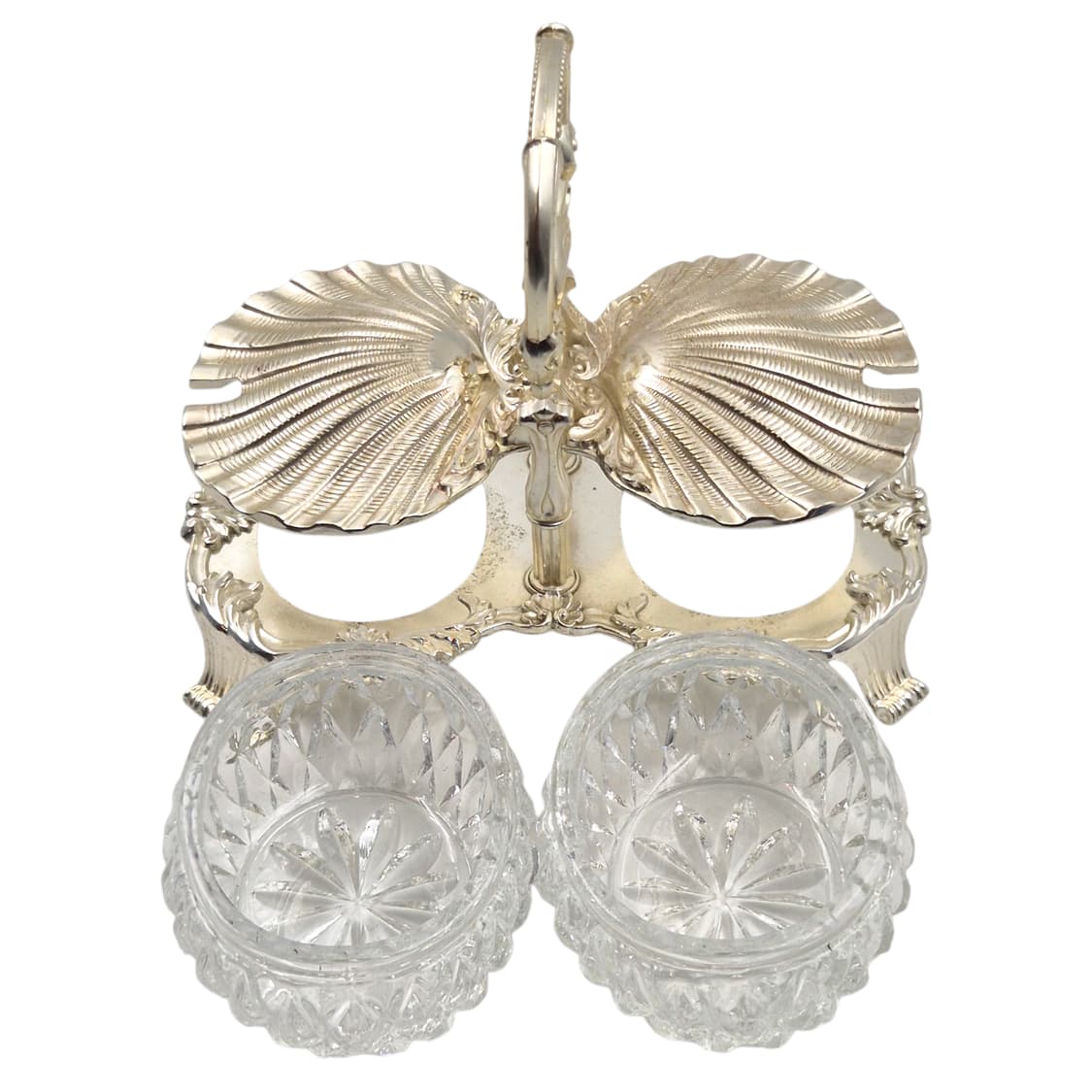 70s 엔틱 셸 무광 실버 크리스탈 슈가 세트 상품이미지4