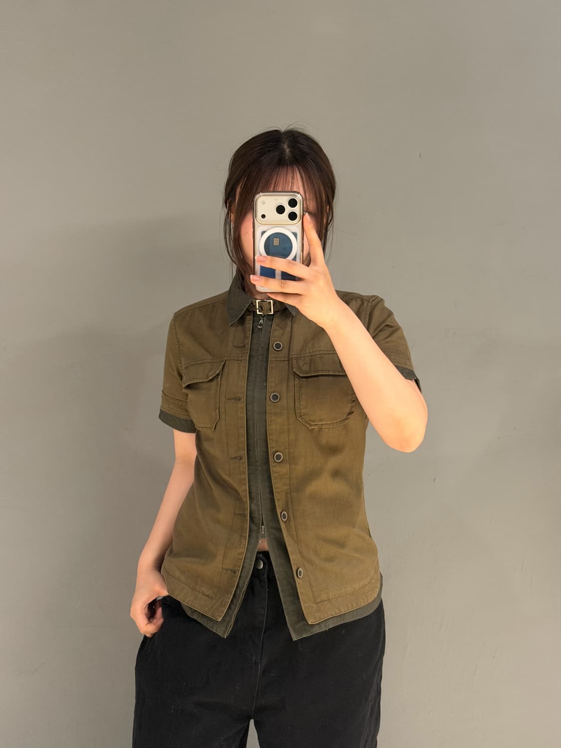 Nicole club for men neck buckle shirt jk 상품이미지2