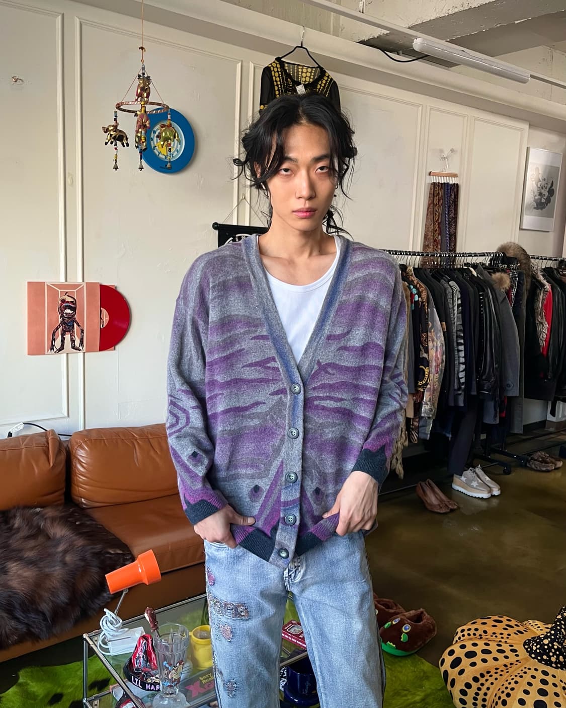 1990s KRIZIA Poi Itlay Angora Cardigan 상품이미지2