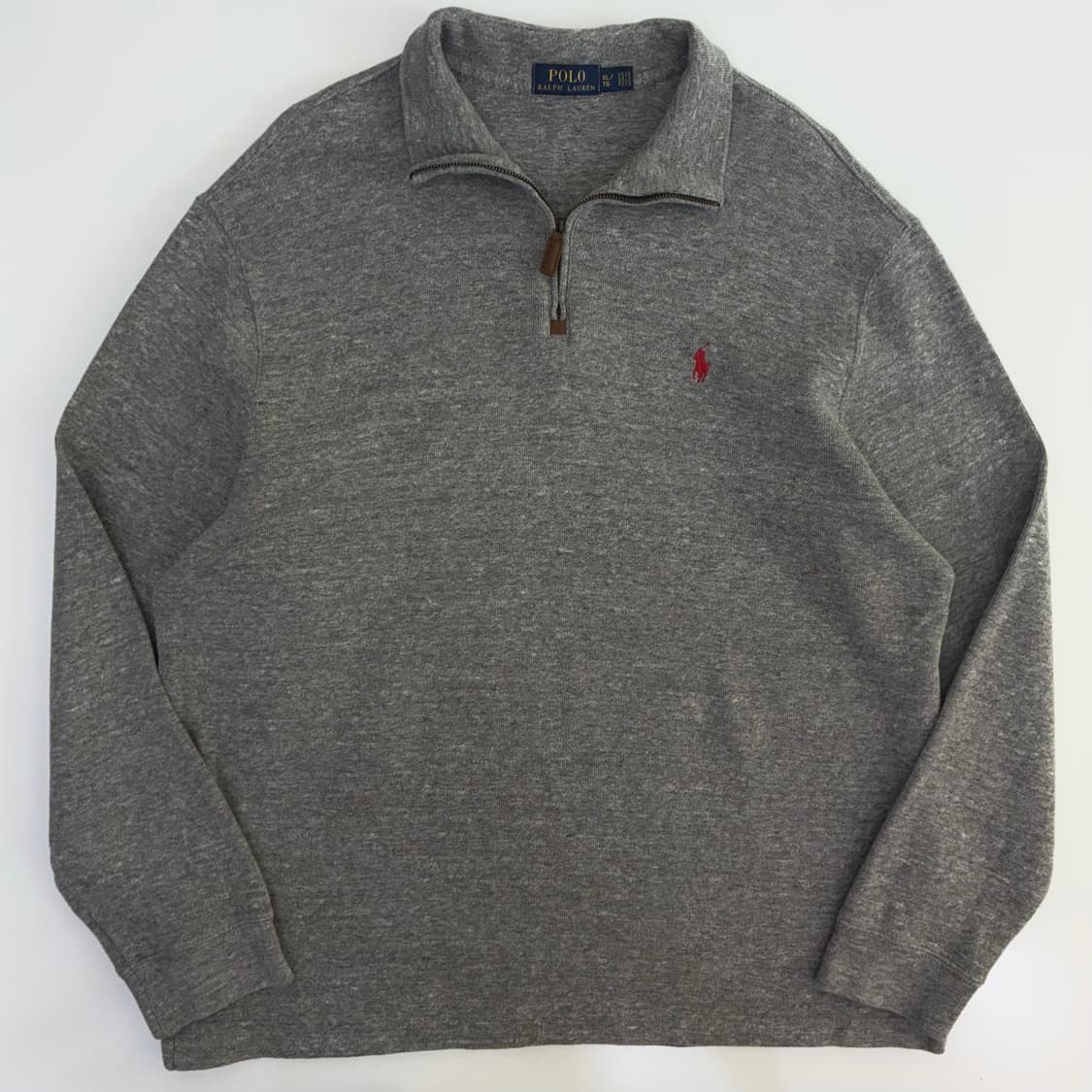 Polo 폴로 랄프로렌 신형 멜란지 그레이 쿼터집업 니트 상품이미지1