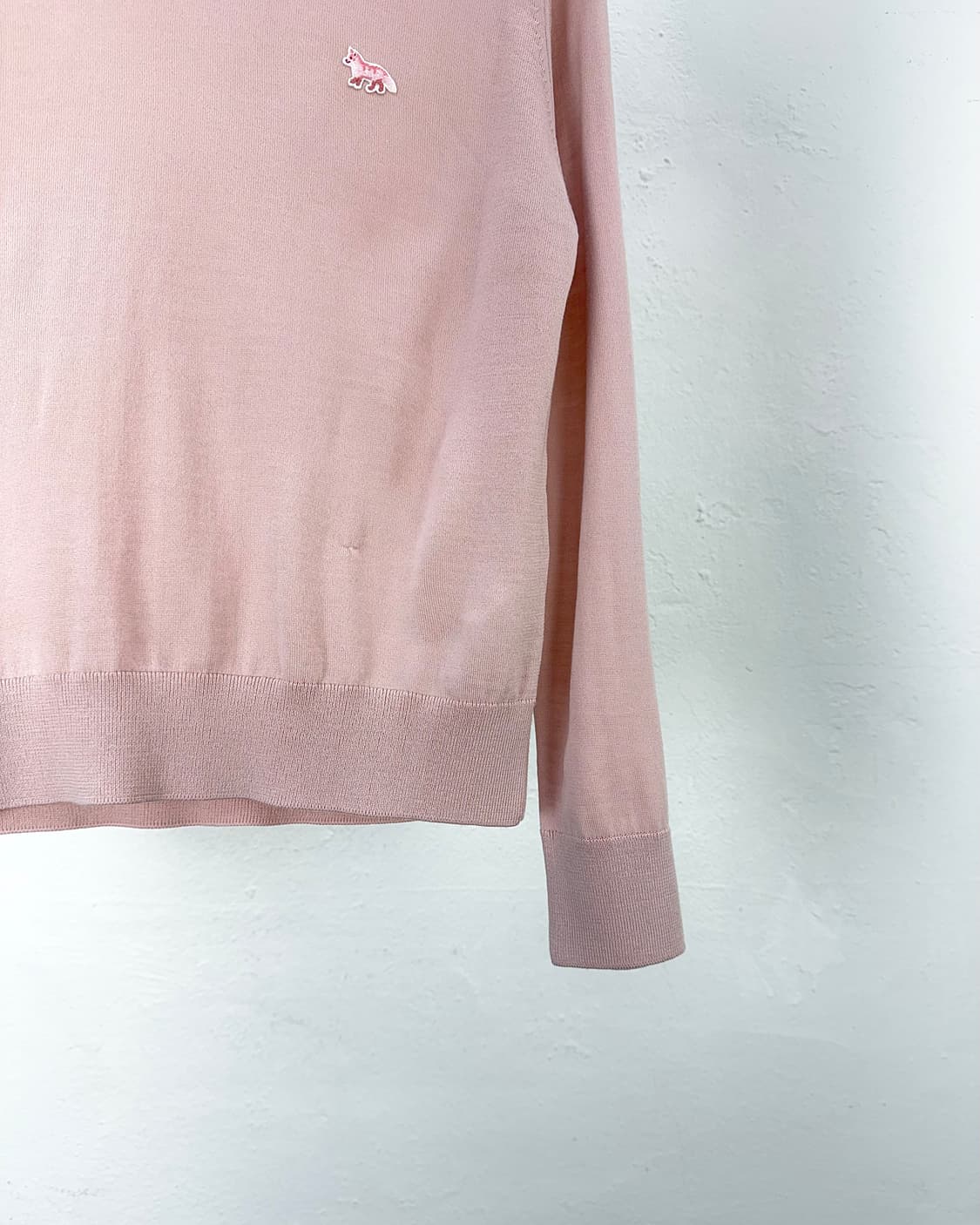 메종키츠네 페일 핑크 베이비 폭스 패스쳐 니트 스웨터 상품이미지5