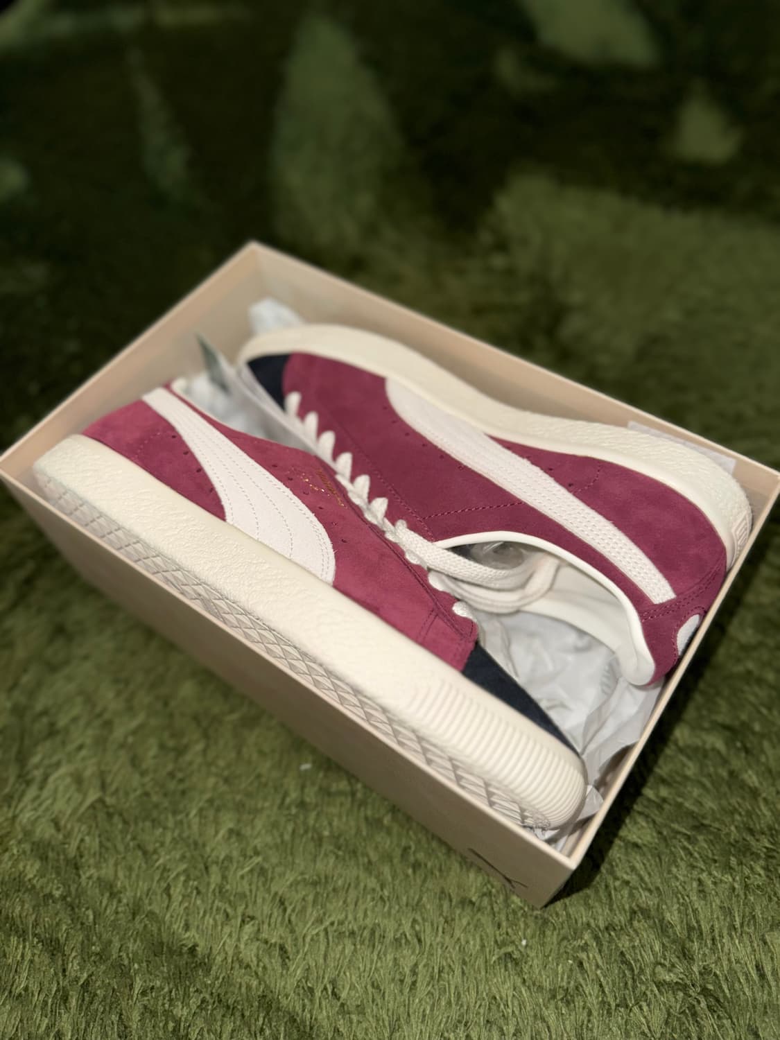 [280] 푸마 클라이드 OG 아카이브 퍼플 다크 재스퍼 아이보리 상품이미지8