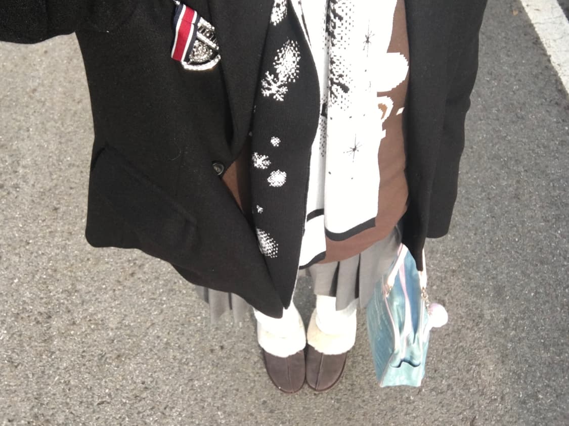 일본빈티지 교복 정장 블레이저 하프코트 자켓 위시코어 러블리 상품이미지1